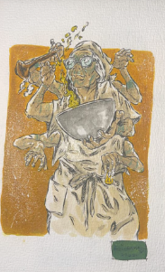 Levi Gama - Os Sacacas e os bichos do fundo - FINEART Nº01