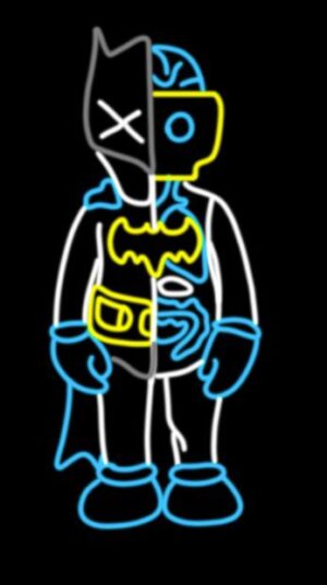 Richard - Obra Kaws Batman Espelho Neon