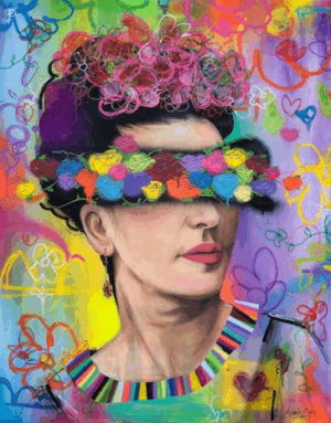 Antonio Mosko  -  Frida com Flores Mosko